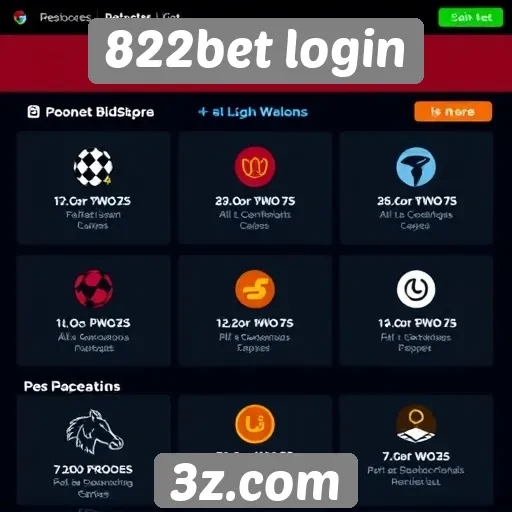 Principais recursos disponíveis no 822bet login